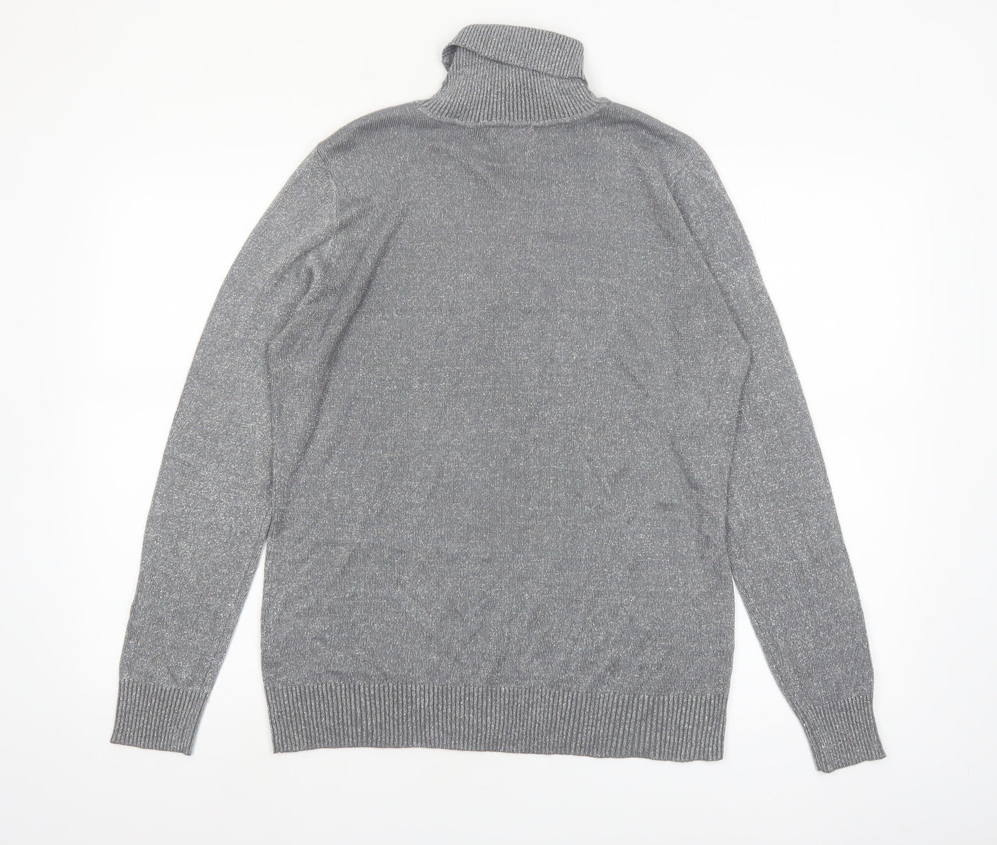 Josepha A. Womens Grey Roll Neck Knit Jumper Size L