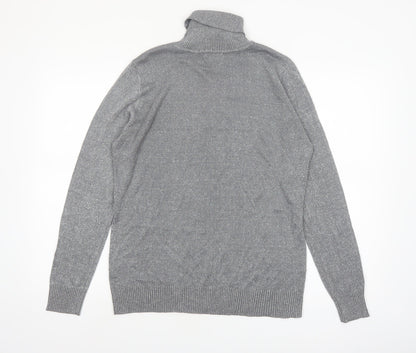 Josepha A. Womens Grey Roll Neck Knit Jumper Size L