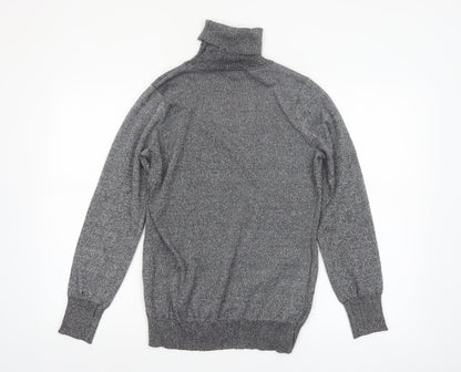 Carolyn Taylor Women's Grey Roll Neck Knit Jumper Size M