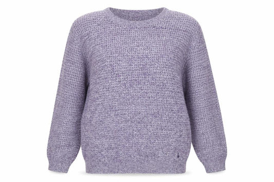 Jack Wills Womens Purple Cotton Knit Crew Neck Jumper UK 14