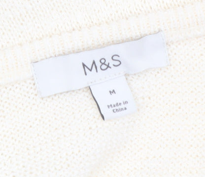 Marks and Spencer Women’s Ivory Knit Lace Trim Camisole Tank Top Size M