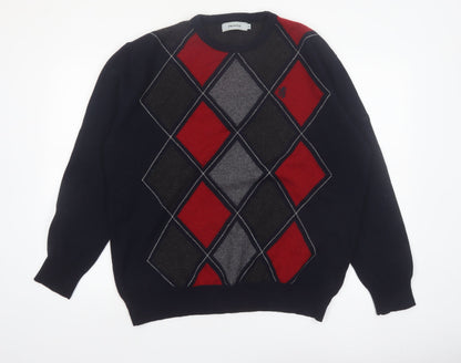 Pringle Men's Multicoloured Argyle Wool Crew Neck Jumper XL