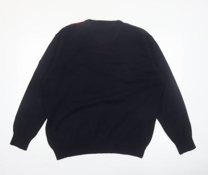 Pringle Men's Multicoloured Argyle Wool Crew Neck Jumper XL