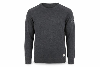 Crosshatch Men Grey Crew Neck Knit Pullover Jumper Size M