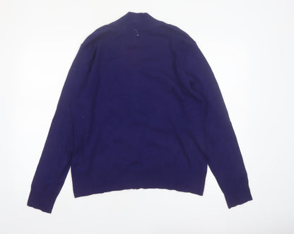 E.P. Pro Women's Blue Floral Full Zip Jumper Size L