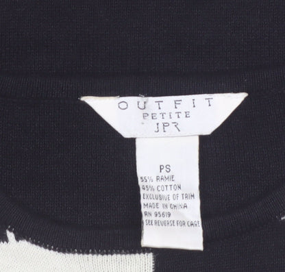 Outfit Women’s Petite Black Geometric Sequin Pullover Jumper S