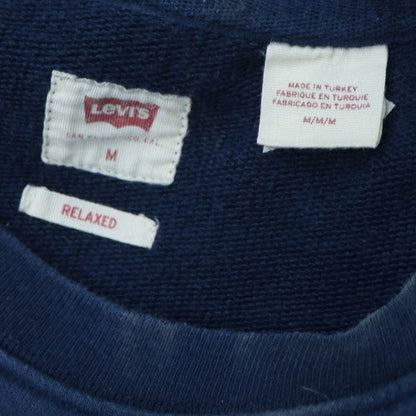 Levi's Men's Blue Relaxed Fit Crew Neck Logo Sweatshirt Size M