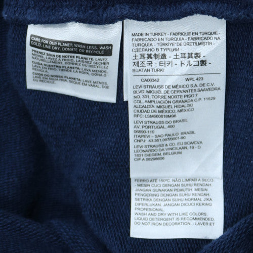 Levi's Men's Blue Relaxed Fit Crew Neck Logo Sweatshirt Size M