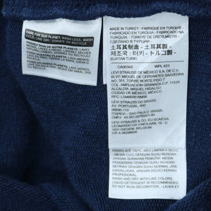 Levi's Men's Blue Relaxed Fit Crew Neck Logo Sweatshirt Size M