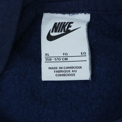 Nike Boys Blue Fleece Pullover Hoodie XL 158-170cm Logo Hooded Sweatshirt