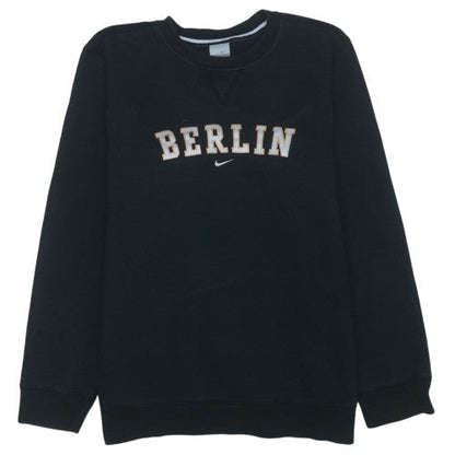 Nike Women Black Berlin Crew Neck Sweatshirt Size M