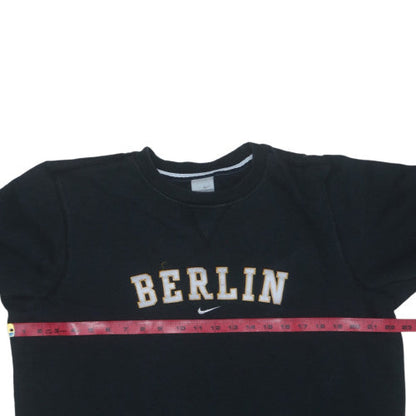 Nike Women Black Berlin Crew Neck Sweatshirt Size M