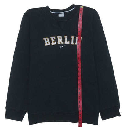 Nike Women Black Berlin Crew Neck Sweatshirt Size M