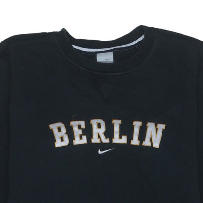 Nike Women Black Berlin Crew Neck Sweatshirt Size M