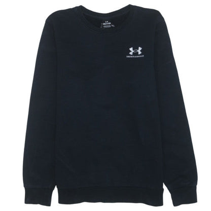 Under Armour Womens Black Small Crew Neck Pullover Sweatshirt