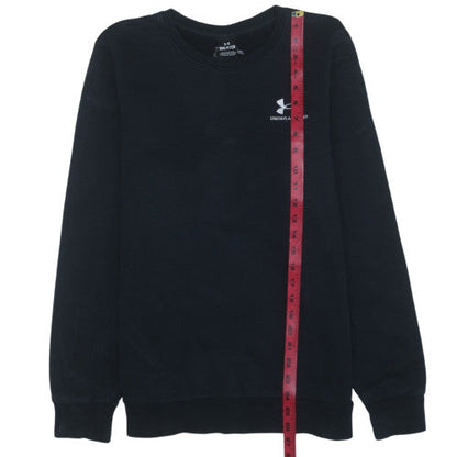 Under Armour Womens Black Small Crew Neck Pullover Sweatshirt