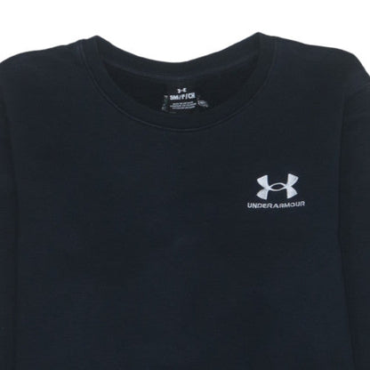 Under Armour Womens Black Small Crew Neck Pullover Sweatshirt
