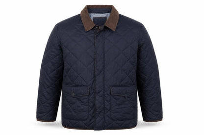 Austin Reed Men’s Blue Quilted Mid-Length Jacket 2XL Nylon