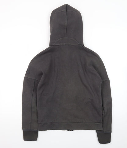 Adidas Boys Black Full Zip Fleece Hoodie 11-12 Years