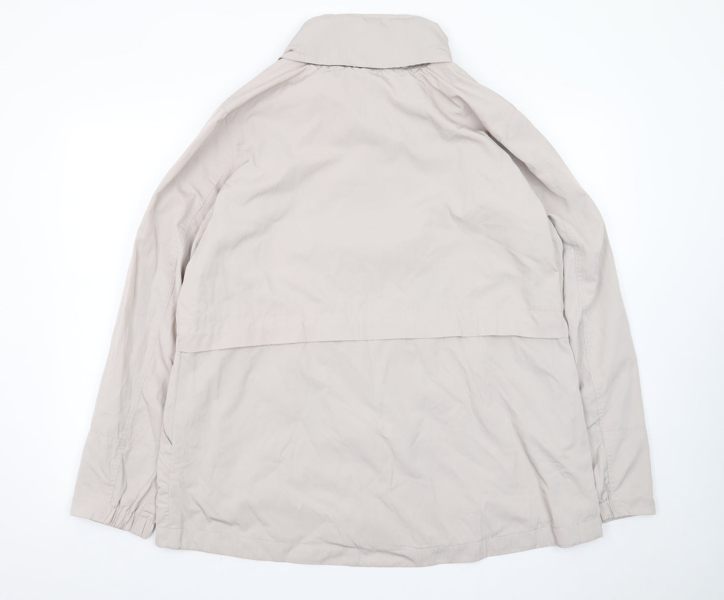 Dunnes Women’s Beige Anorak Jacket Size 16 Hooded Mid-Length