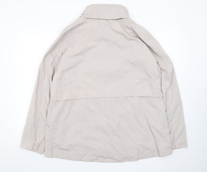 Dunnes Women’s Beige Anorak Jacket Size 16 Hooded Mid-Length