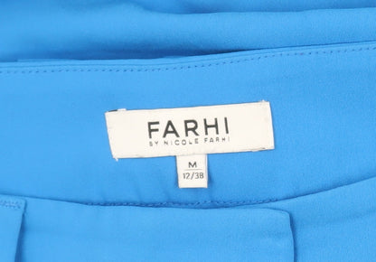 Farhi by Nicole Farhi Women's Blue Size 12 Straight Trousers