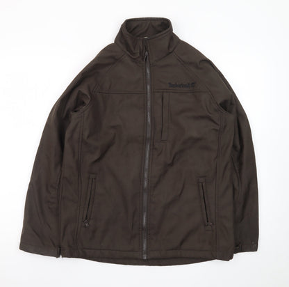 Timberland Men's Brown Polyester Full Zip Jacket L Outdoor Casual