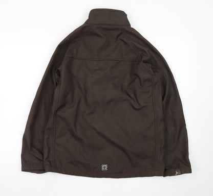 Timberland Men's Brown Polyester Full Zip Jacket L Outdoor Casual