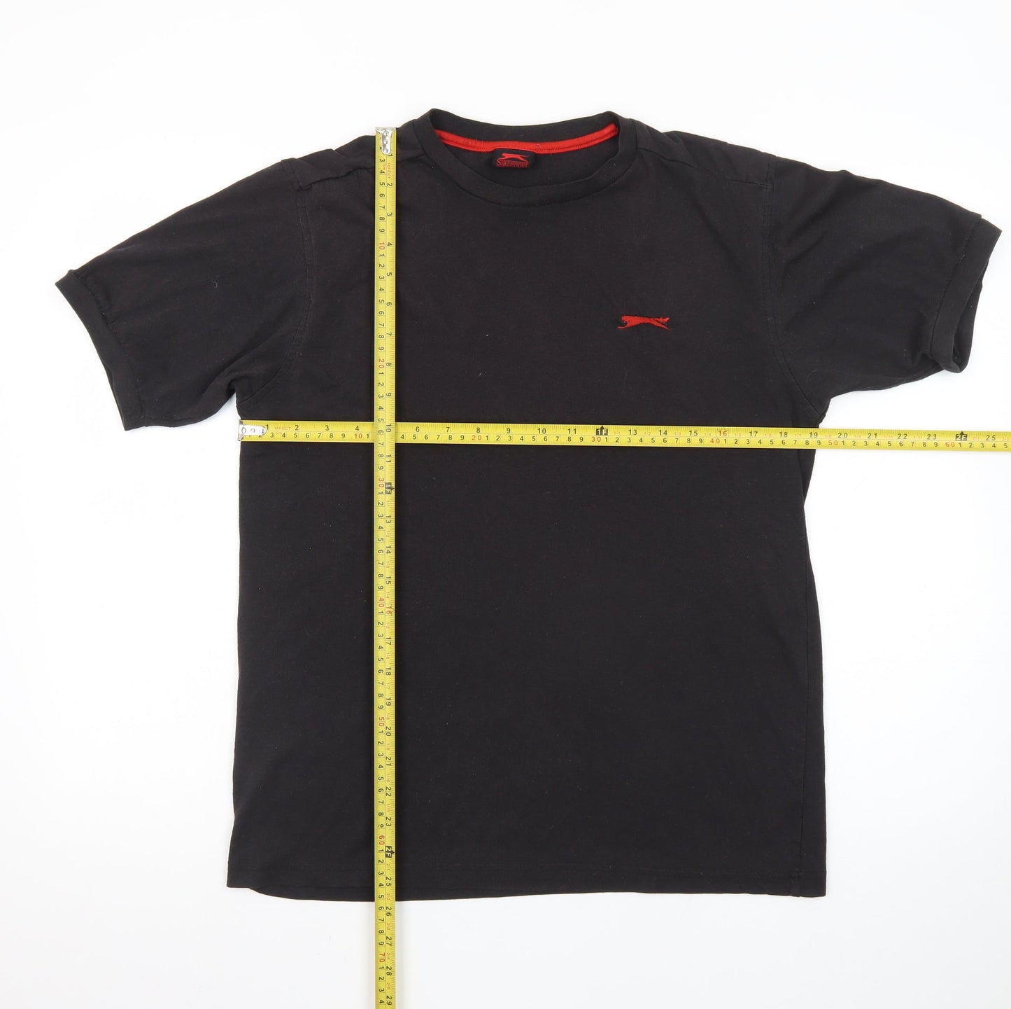Slazenger Men’s Black Cotton Crew Neck Short Sleeve T-Shirt Size S