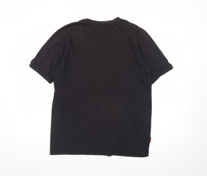Slazenger Men’s Black Cotton Crew Neck Short Sleeve T-Shirt Size S