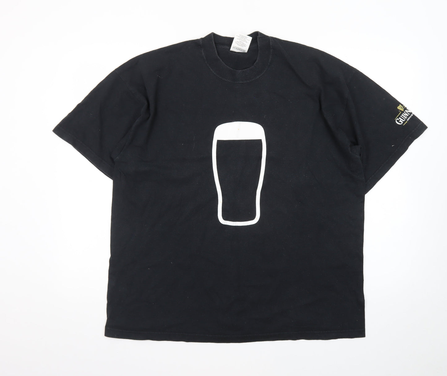 Fruit of the Loom Mens Black Guinness Beer Graphic XL T-Shirt