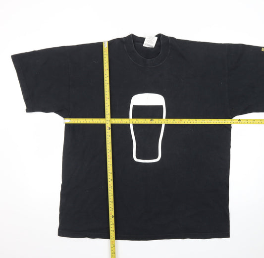 Fruit of the Loom Mens Black Guinness Beer Graphic XL T-Shirt