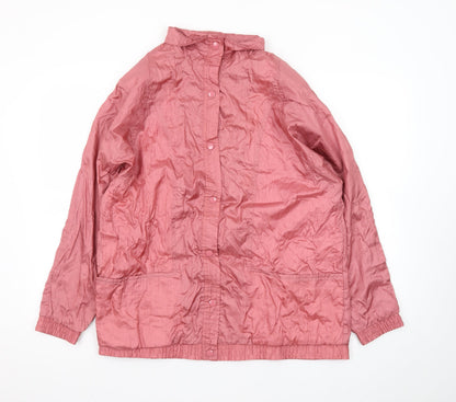 Tudor Court Women’s Pink Nylon Casual Lightweight Jacket L