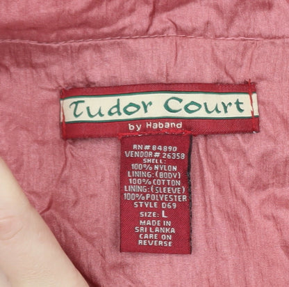 Tudor Court Women’s Pink Nylon Casual Lightweight Jacket L