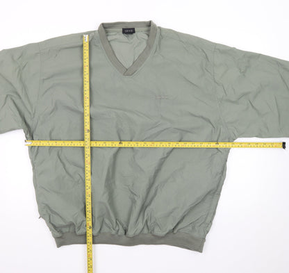 IZOD Men's Green V-Neck Nylon Pullover Sweatshirt Size L
