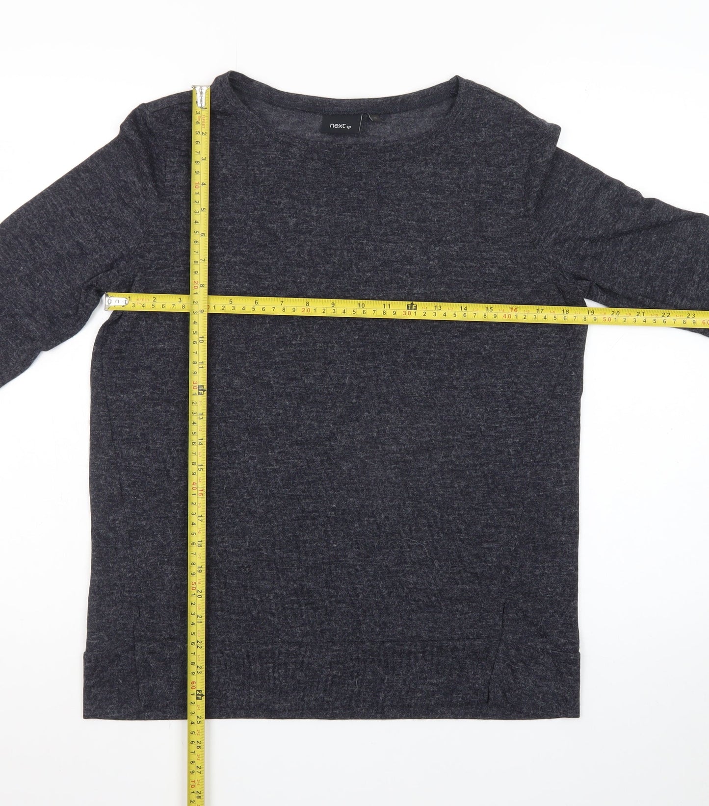 Next Women Grey Long Sleeve Basic Jersey Top Size 12