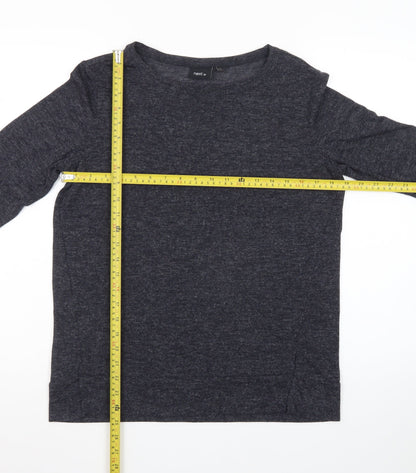 Next Women Grey Long Sleeve Basic Jersey Top Size 12
