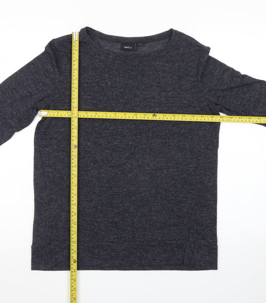 Next Women Grey Long Sleeve Basic Jersey Top Size 12