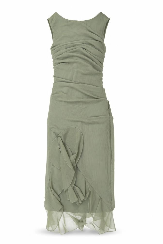Mistress Rocks Womens Green Sleeveless Bodycon Midi Dress XS