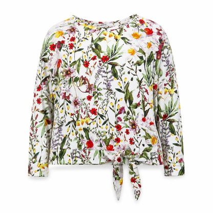Marks & Spencer Womens Multicoloured Floral Tie Hem Viscose Tunic Blouse UK 10