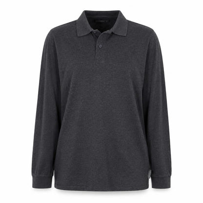 French Connection Women's Grey XL Long Sleeve Cotton Polo Shirt