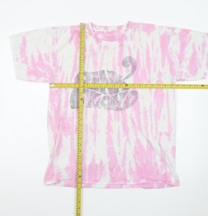 Pink Floyd Womens Pink Tie Dye Cotton T-Shirt Size S