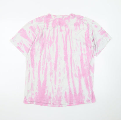Pink Floyd Womens Pink Tie Dye Cotton T-Shirt Size S