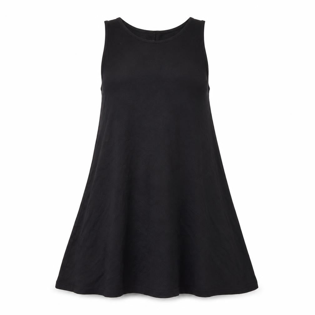 H&M Women Black A-Line Sleeveless Scoop Neck Viscose Dress XS