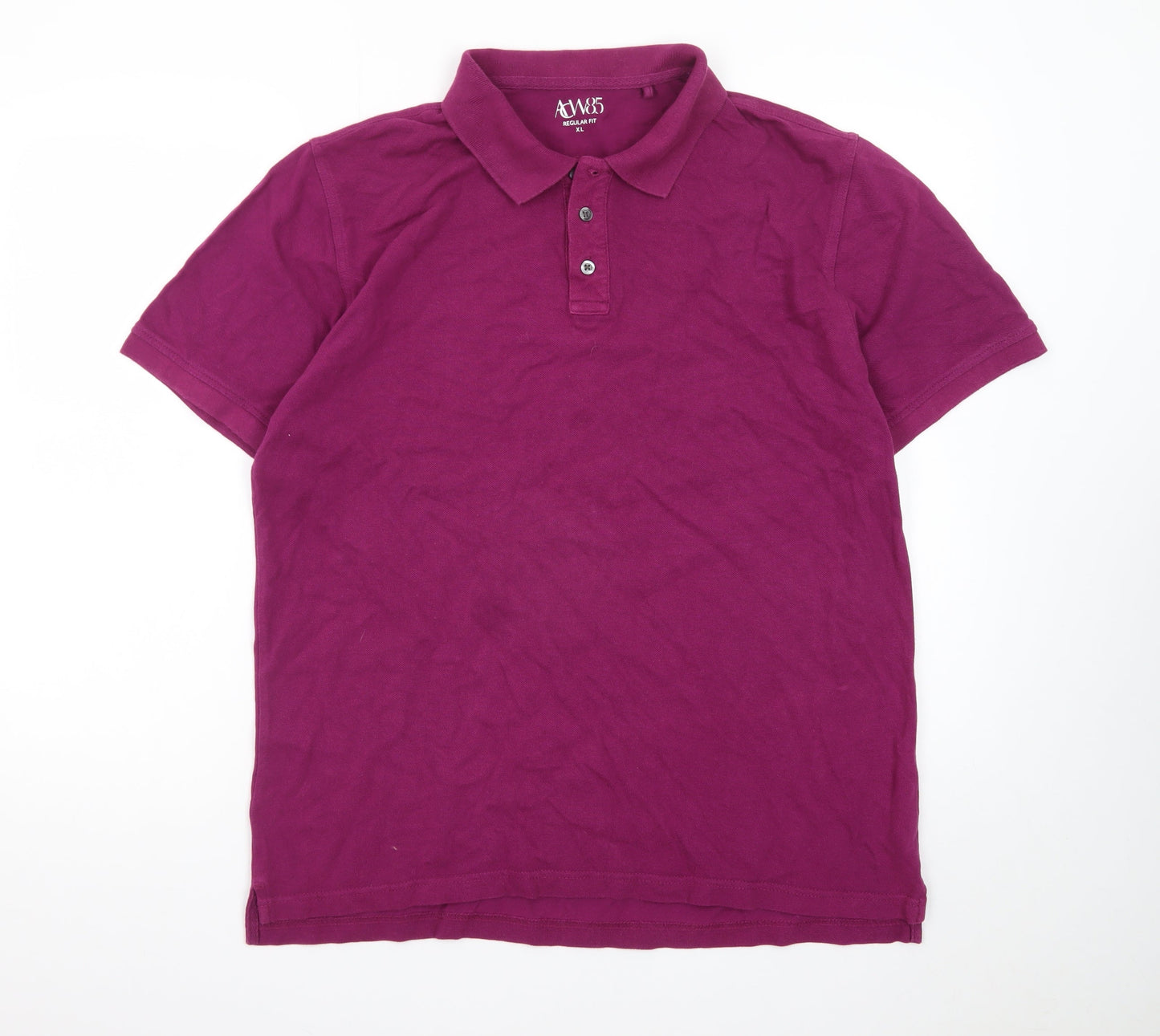 AW85 Men’s Purple Regular Fit Cotton Short Sleeve Polo Shirt XL