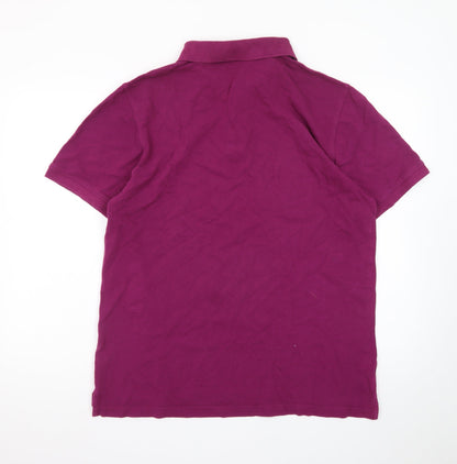 AW85 Men’s Purple Regular Fit Cotton Short Sleeve Polo Shirt XL