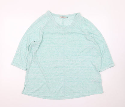 Marks and Spencer Women's Green Relaxed 3/4 Sleeve Basic T-Shirt Size 20
