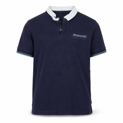 Ben Sherman Men's Blue Cotton Short Sleeve Polo Shirt L