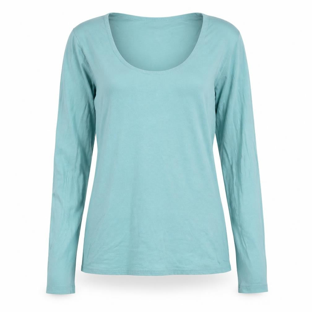 Jigsaw Women's Blue XS Long Sleeve Cotton Basic Top