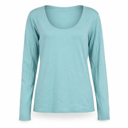 Jigsaw Women's Blue XS Long Sleeve Cotton Basic Top